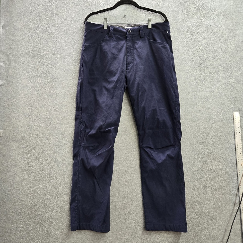 Eddie Bauer Men Activewear Pants 34X30 Blue Nylon Spandex Khakis Button 29"
